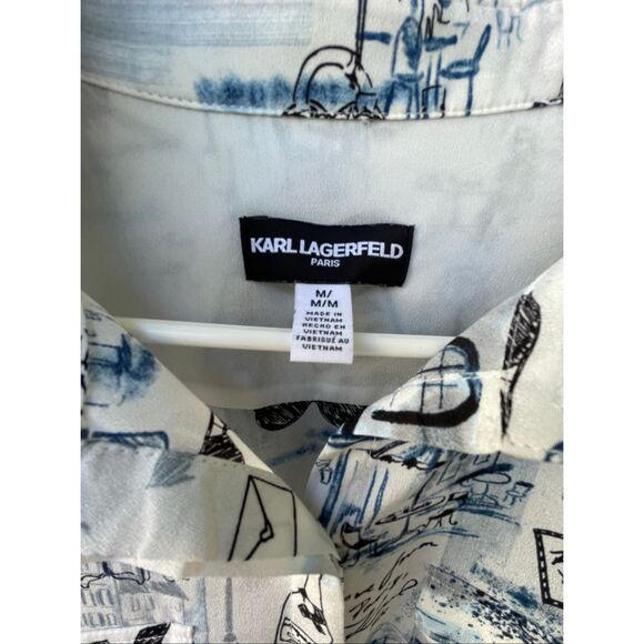 Karl Lagerfeld Paris size M “From Paris with Love” button up. - Picture 3 of 10
